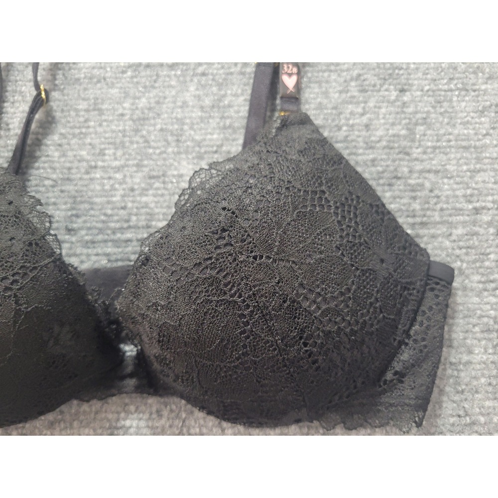 Victoria's Secret Very Sexy Uplift Plunge Lace Bra Black 32B ST 11174103